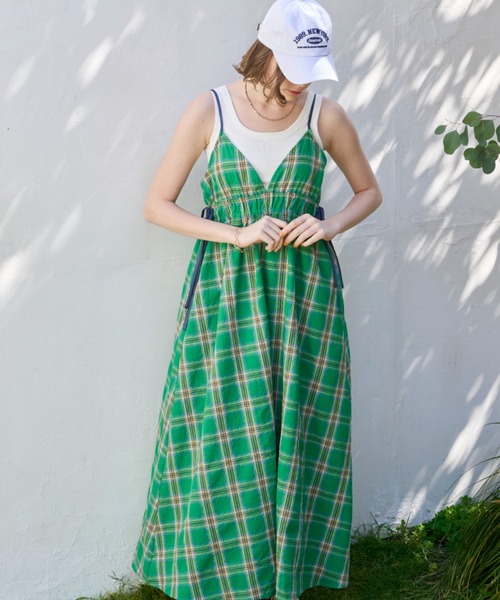 「Unitage」 キャミソールワンピース FREE イエロー レディース_画像9