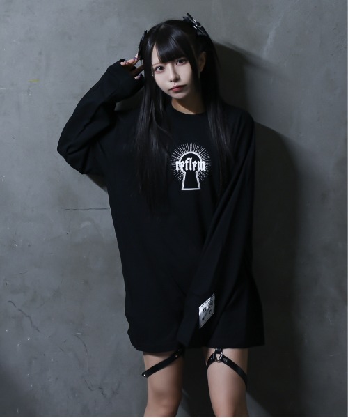 「REFLEM」 長袖カットソー FREE チャコールグレー レディース_画像7