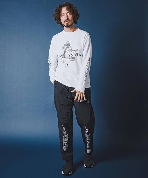 seventy seven パンツ mp14504-nylon tapered pants (26S) ナイロン