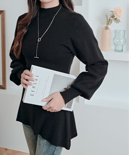 完売品☆Curensology/ニットフレアトップス(ブラック) 完売品☆Curensology/ニットフレアトップス(ブラック) ニットフレア