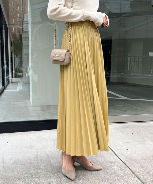 「NOLLEY'S」 プリーツスカート 36 オフホワイト レディース_画像2