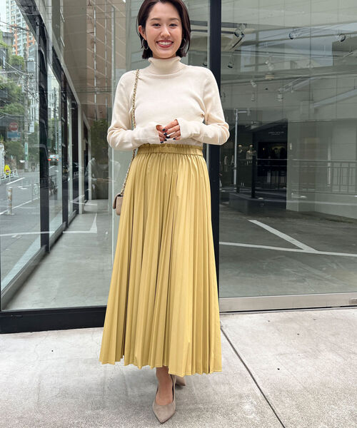 「NOLLEY'S」 プリーツスカート 36 オフホワイト レディース_画像3