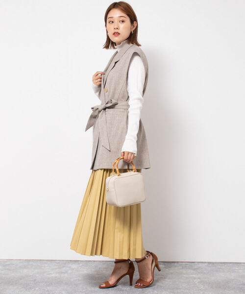 「NOLLEY'S」 プリーツスカート 36 オフホワイト レディース_画像9