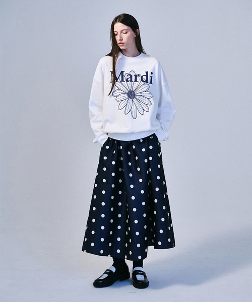 「Mardi Mercredi」 スウェットカットソー FREE ブラック×ピンク レディース_画像3