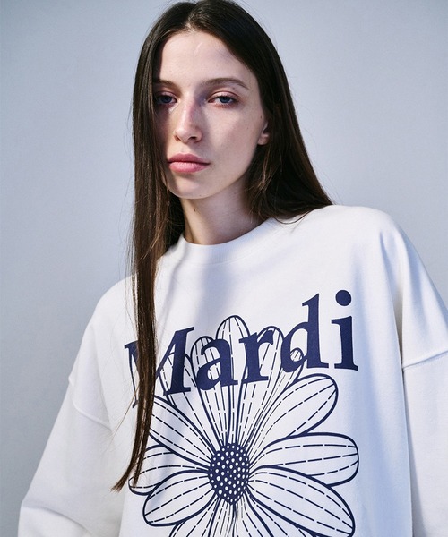 「Mardi Mercredi」 スウェットカットソー FREE ブラック×ピンク レディース_画像5