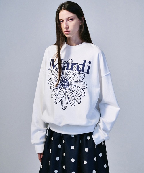 「Mardi Mercredi」 スウェットカットソー FREE ブラック×ピンク レディース_画像7