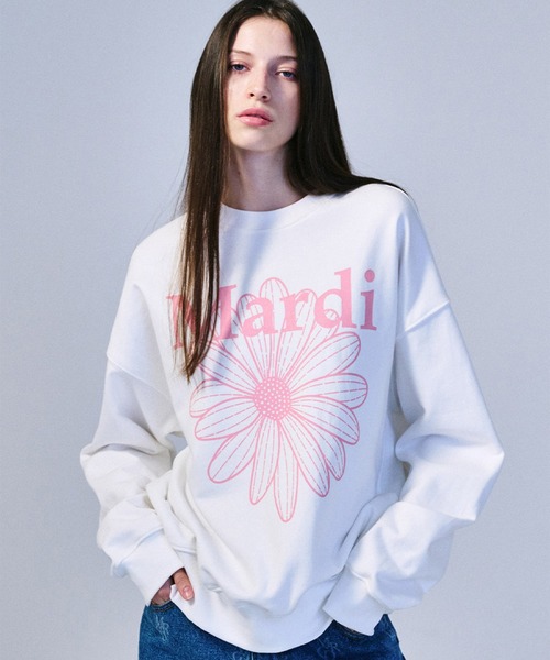 「Mardi Mercredi」 スウェットカットソー FREE ブラック×ピンク レディース_画像9