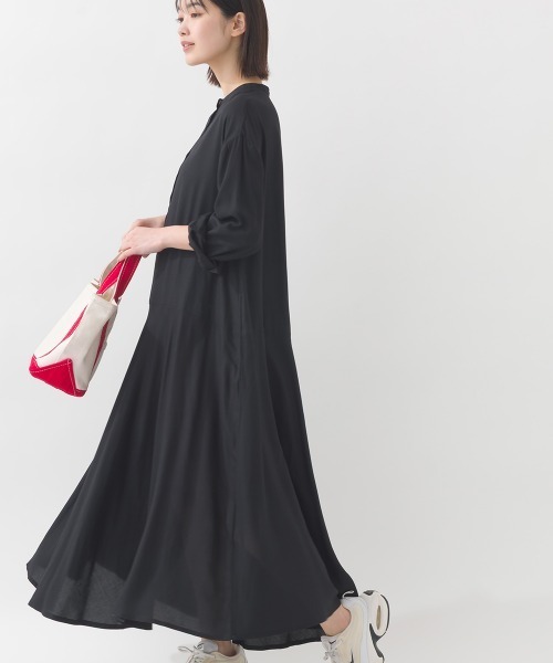 「OMNES」 長袖ワンピース FREE ブラック系その他 レディース_画像4