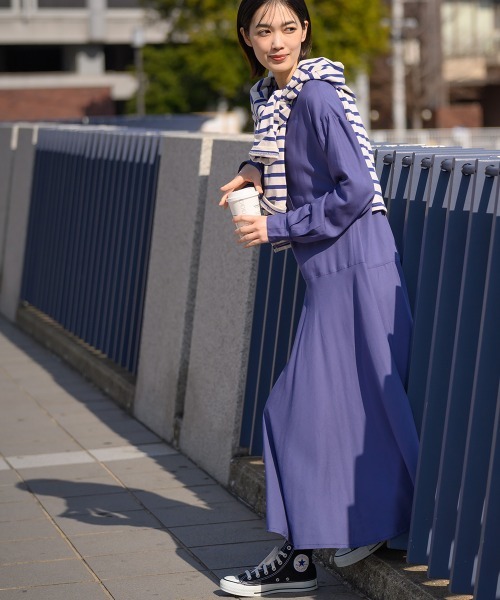 「OMNES」 長袖ワンピース FREE ブラック系その他 レディース_画像5