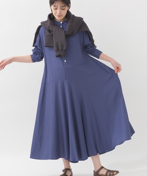 「OMNES」 長袖ワンピース FREE ブラック系その他 レディース_画像7