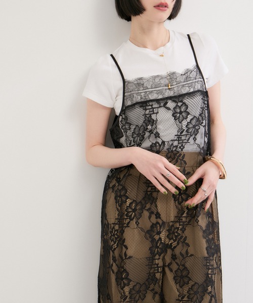 le cercle ADAM ET ROPE' パーティードレス ワンピース レースキャミ