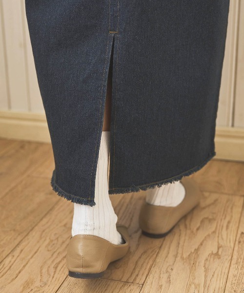 「mil」 サロペットスカート X-SMALL インディゴブルー レディース_画像3