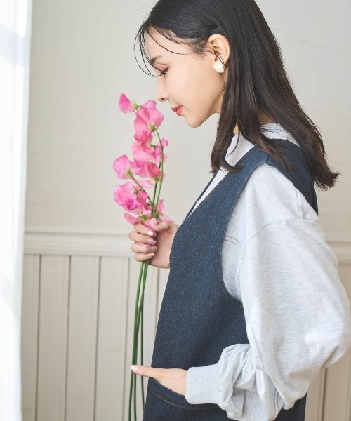 「mil」 サロペットスカート X-SMALL インディゴブルー レディース_画像4