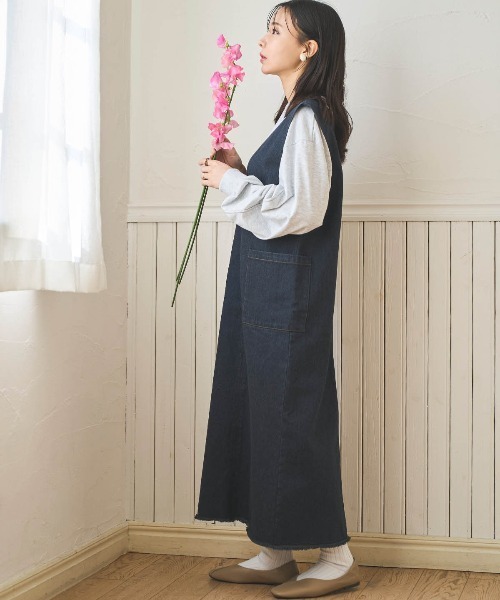 「mil」 サロペットスカート X-SMALL インディゴブルー レディース_画像8