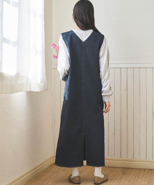 「mil」 サロペットスカート X-SMALL インディゴブルー レディース_画像9