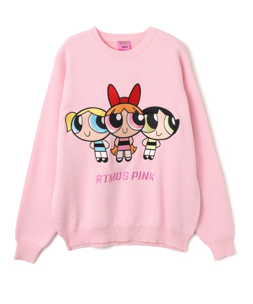 The Powerpuff Girls×Atoms Pinkコラボ セーター atmos girls ニット セーター The Powerpuff Girls x atmos pink