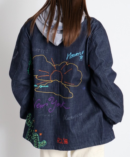 cepo（セポ） デニムジャケット gジャン ラクガキアート刺繍＆プリント