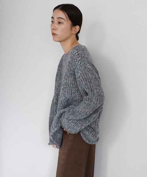 「select MOCA」 長袖ニット FREE チャコール レディース_画像5