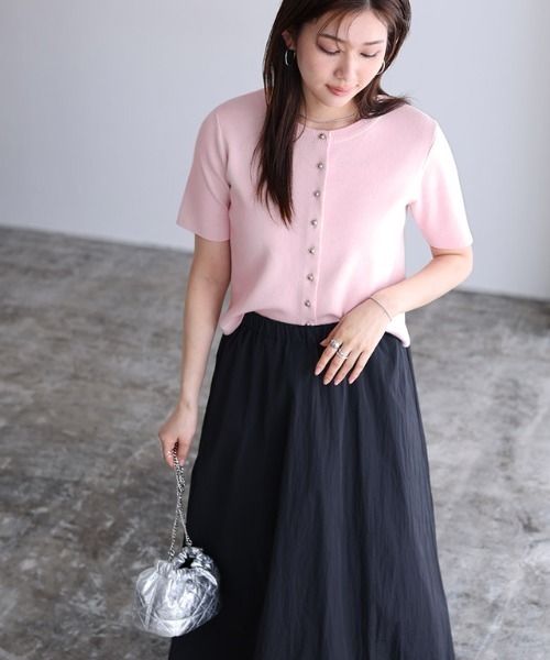 「Pierrot」 ニットカーディガン M アイボリー レディース_画像6