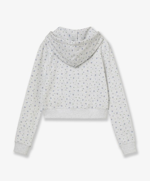 aeae パーカー WEB LOGO FLOWER CROP HOOD ZIP-UP レディース メンズ