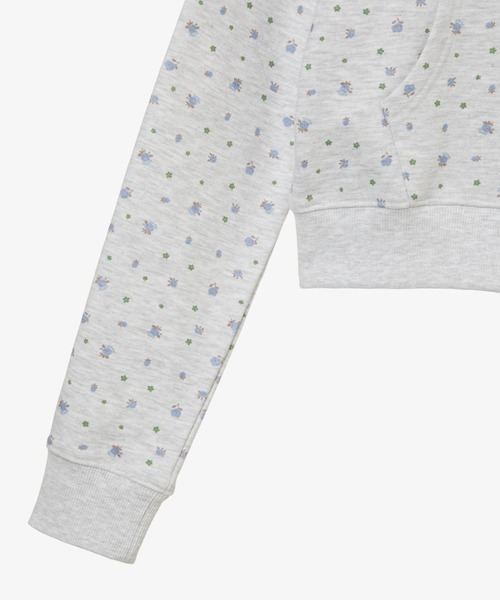 aeae パーカー WEB LOGO FLOWER CROP HOOD ZIP-UP レディース メンズ
