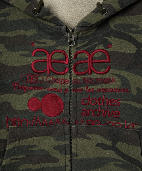 aeae パーカー WEB LOGO CROP HOOD ZIP-UP レディース メンズ