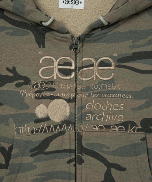 aeae パーカー WEB LOGO CROP HOOD ZIP-UP レディース メンズ