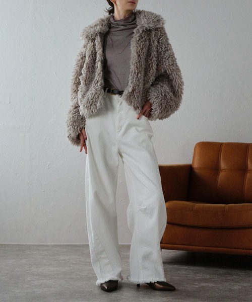 「r.」 ジャケット FREE キナリ レディース_画像4