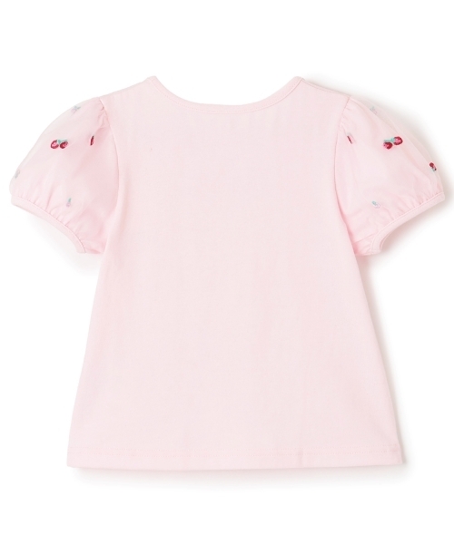 mezzo piano tシャツ イチゴ刺しゅうチュール袖 Tシャツ キッズ 子供服