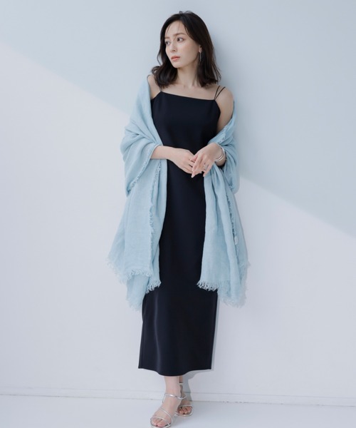 「anuans」 キャミソールワンピース MEDIUM ブラック レディースの画像