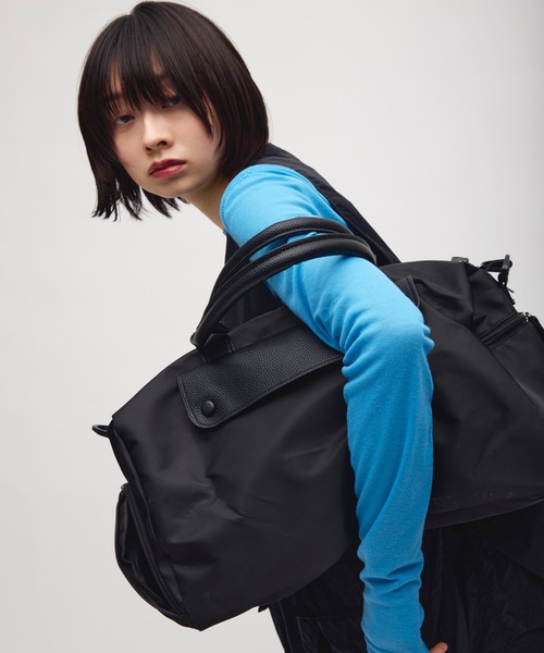 TONER ボストンバッグ 入園式 フラップポケットスクエアボストンバッグ