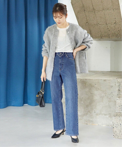 「SLOBE IENA」 デニムパンツ 40 ネイビー レディースの画像