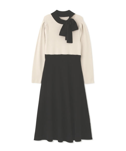「PROPORTION BODY DRESSING」 ニットワンピース MEDIUM ブラック レディース_画像3