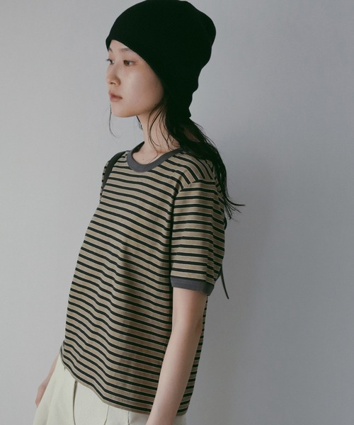 anuke（アンヌーク） tシャツ Multi Border T-Shirts レディース