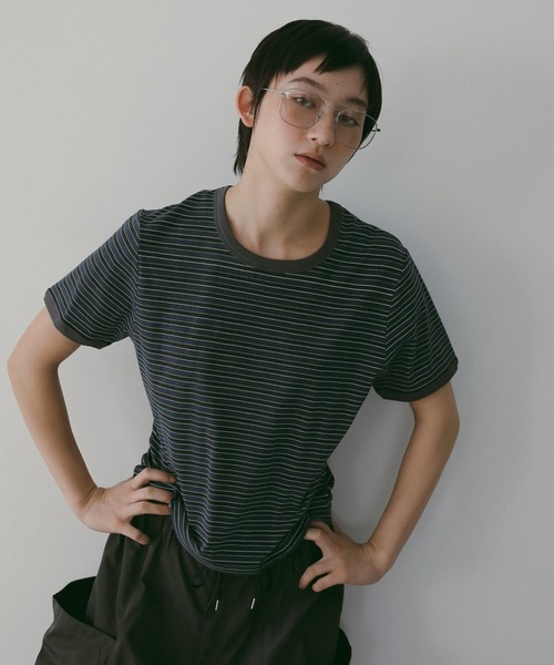 anuke（アンヌーク） tシャツ Multi Border T-Shirts レディース