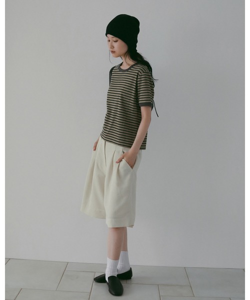 anuke Multi Border T-Shirts ベージュ anuke（アンヌーク） tシャツ Multi Border T-Shirts レディース