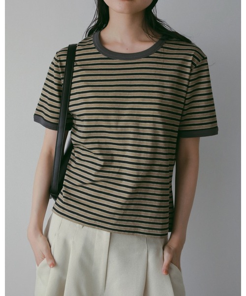 anuke Multi Border T-Shirts ベージュ anuke（アンヌーク） tシャツ Multi Border T-Shirts レディース