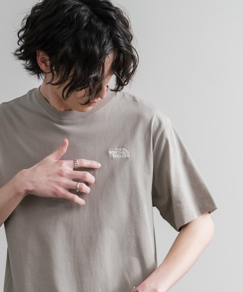 男女兼用／韓国限定 ノースフェイス ロゴ ステッチ Tシャツ ブラウン M 公式】ショートスリーブフリーランチームシャツ（ユニセックス）｜ザ