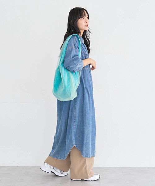Green Parks（グリーンパークス） シャツワンピース シアーデニム