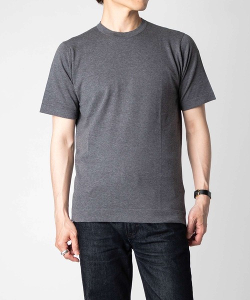セーター ニット JOHN SMEDLEY / LORCA 30G コットンニット クルーネック 半袖Ｔシャツ（STANDARD FIT）の画像