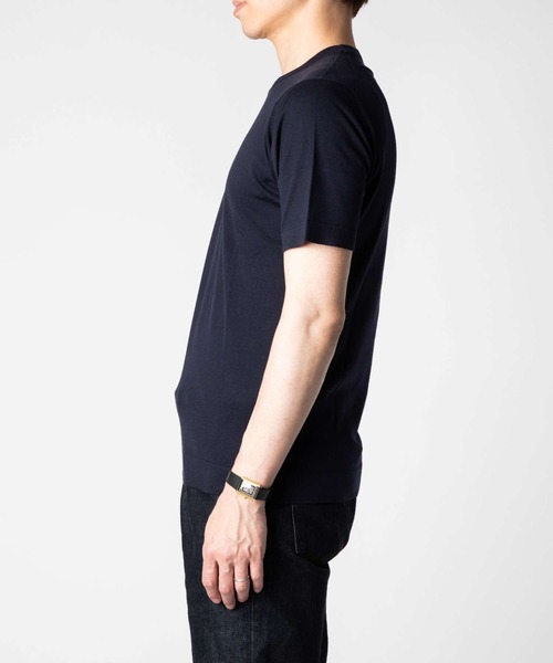 セーター ニット JOHN SMEDLEY / LORCA 30G コットンニット クルーネック 半袖Ｔシャツ（STANDARD FIT）の画像