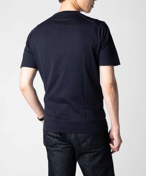 セーター ニット JOHN SMEDLEY / LORCA 30G コットンニット クルーネック 半袖Ｔシャツ（STANDARD FIT）の画像