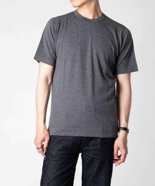 セーター ニット JOHN SMEDLEY / LORCA 30G コットンニット クルーネック 半袖Ｔシャツ（STANDARD FIT）の画像