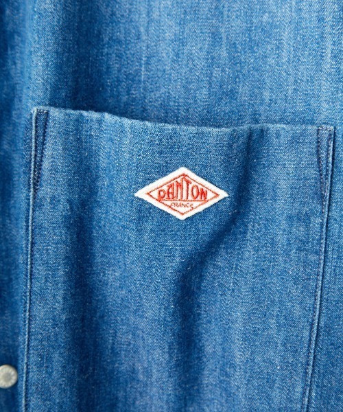 poppo4649*ダントン DANTON*長袖シャツ/ブルー36 Danton（ダントン） 長袖シャツ 36 ブルー レディース : ZOZOTOWN