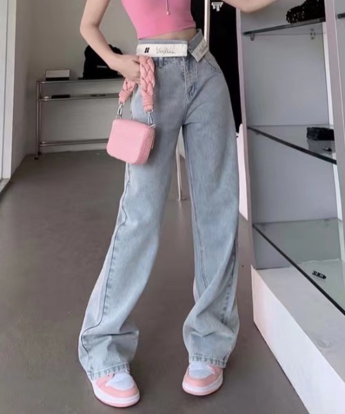 「Sibra」 デニムパンツ S サックスブルー レディース_画像2