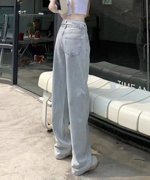「Sibra」 デニムパンツ S サックスブルー レディース_画像5