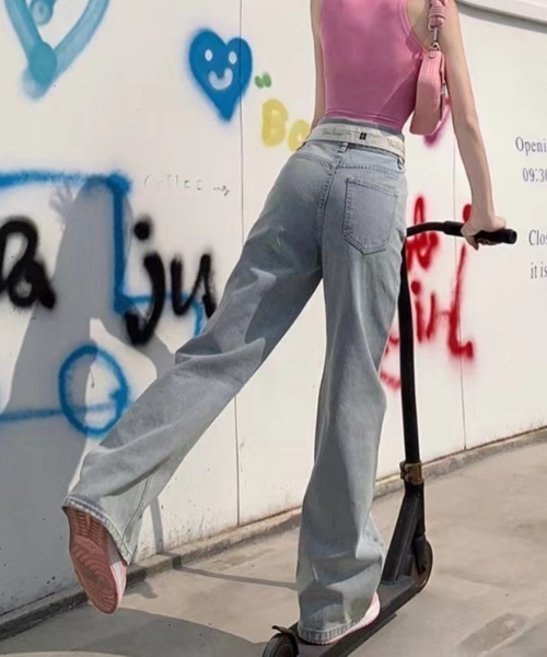 「Sibra」 デニムパンツ S サックスブルー レディース_画像6