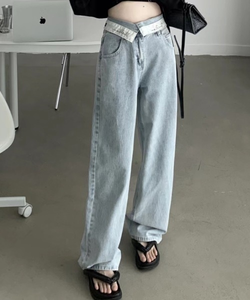 「Sibra」 デニムパンツ S サックスブルー レディース_画像7