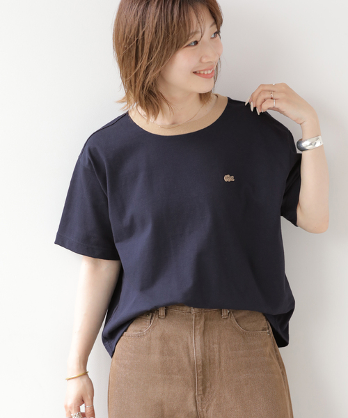 tシャツ 「追加」別注「LACOSTE/ラコステ」リンガーTシャツ レディースの画像
