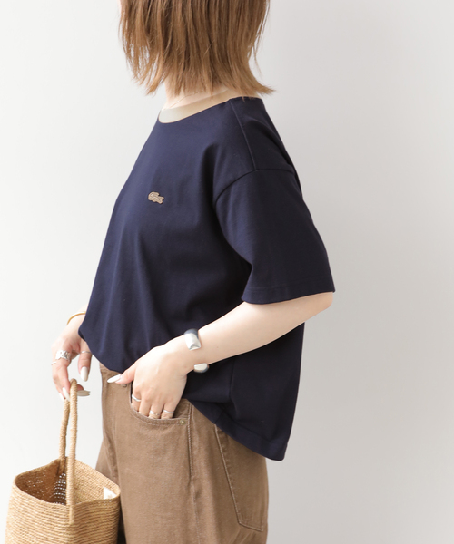tシャツ 「追加」別注「LACOSTE/ラコステ」リンガーTシャツ レディースの画像